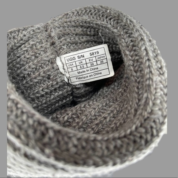 UGG Australia Cardy Womens Sz 8 Knit Boot Gray - Picture 6 of 7